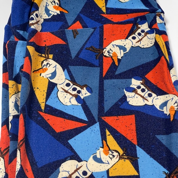 Disney Olaf Leggings - Blue, Red, Yellow LulaRoe TC—All LulaRoe Buy 2 get 1 Free - Picture 2 of 2